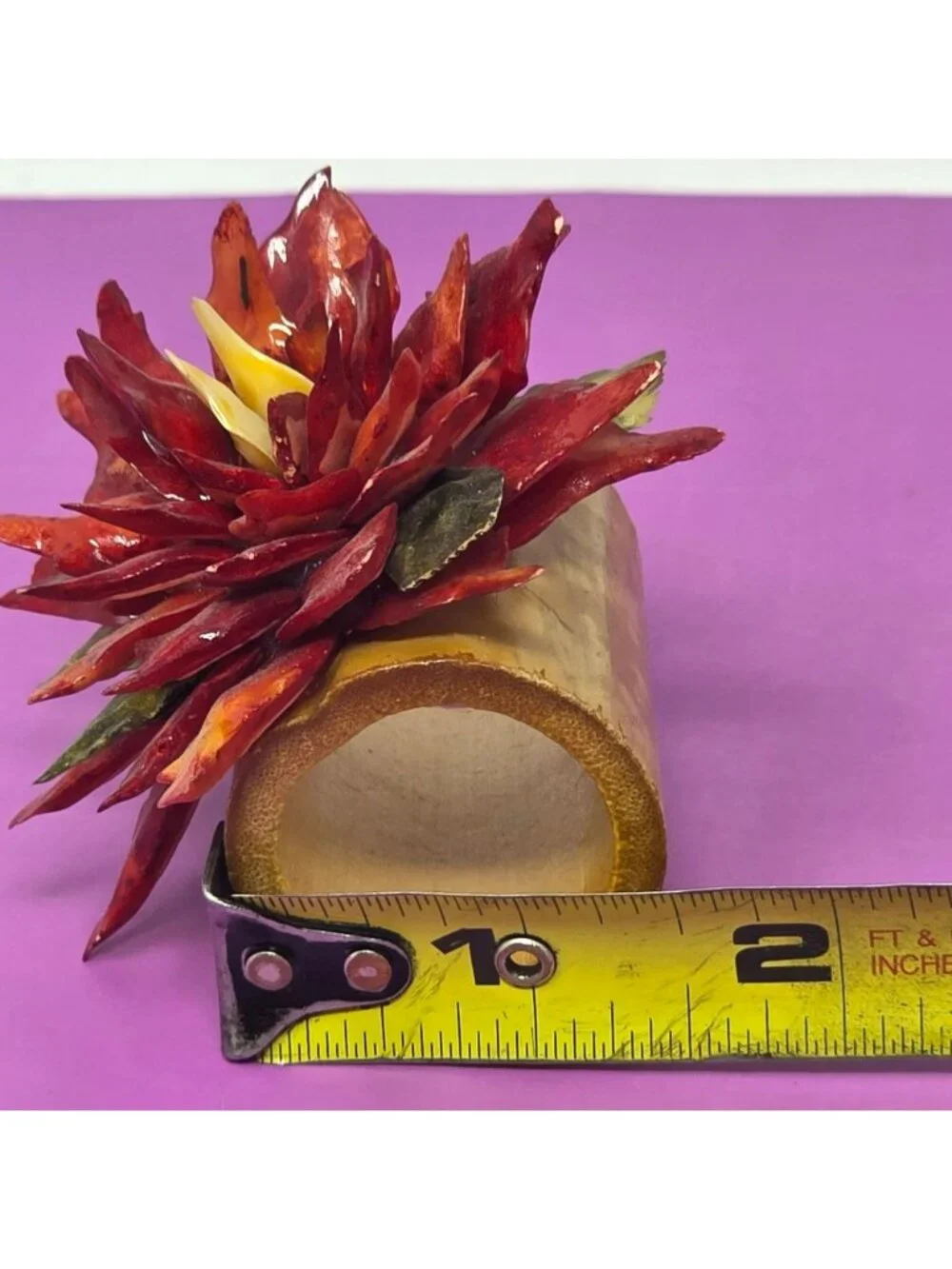 Handcrafted The Bayou84 Coastal Decor Shell Flower Napkin Holder/Napkin Rings
